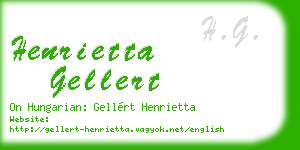 henrietta gellert business card